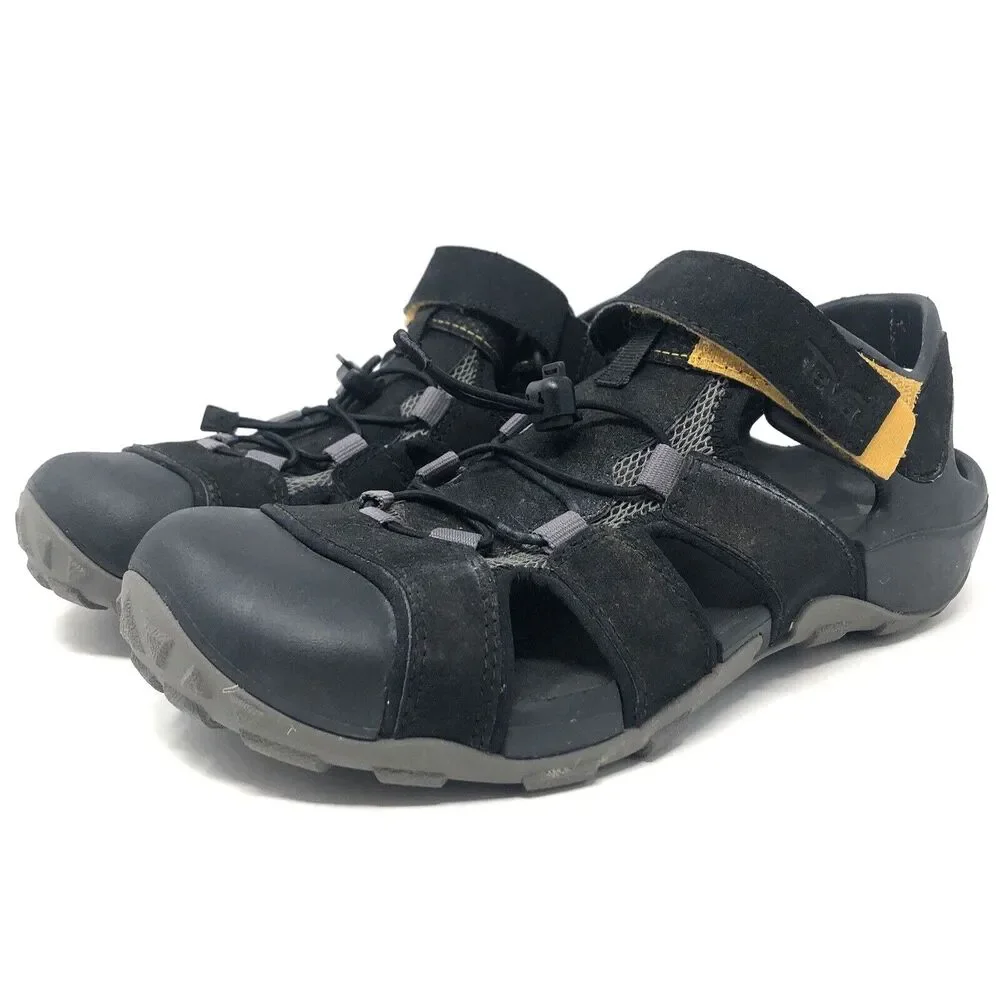 Teva Flintwood Black Hiking Sandals Mens Size 8 Outdoors Trail Water/Land Shoe